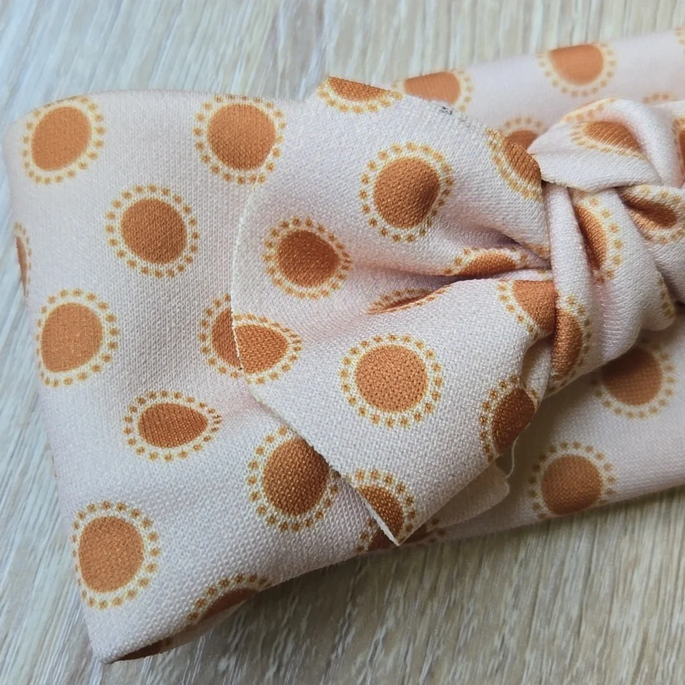 Retro Sun Boho Knotted Headband Turban Stretchy Baby Girl Nylon Head Wrap